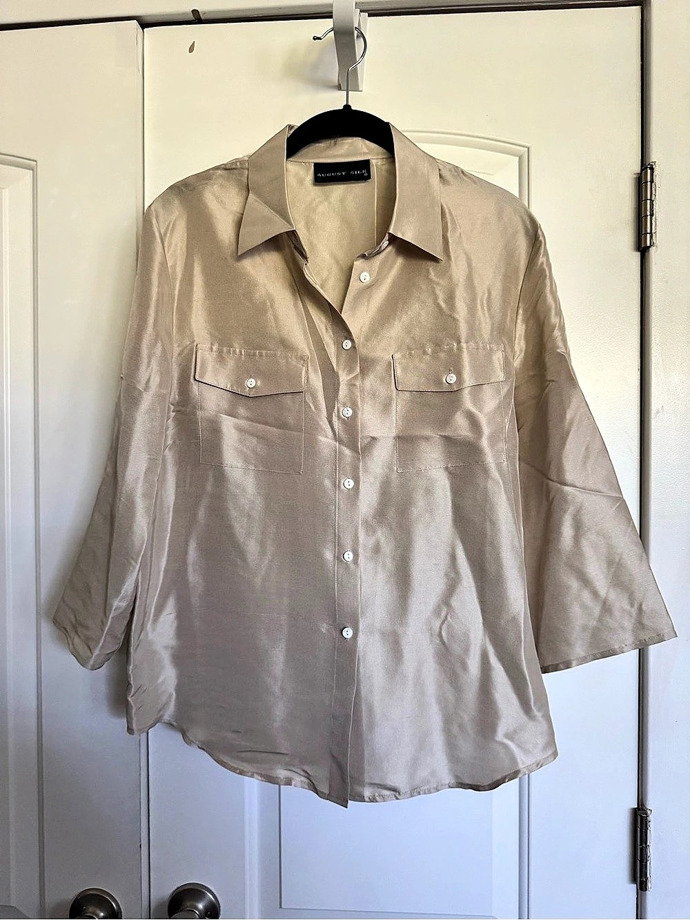 Vintage Y2K August Silk Button Down Shirt